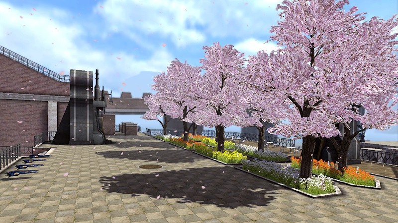 メビウスオンライン、春がやってきた！桜舞い散るロビーで楽しもう！さらに新ステージ「スプリングコロッセオ」や新衣装「袴」、お得なキャンペーンも満載の画像