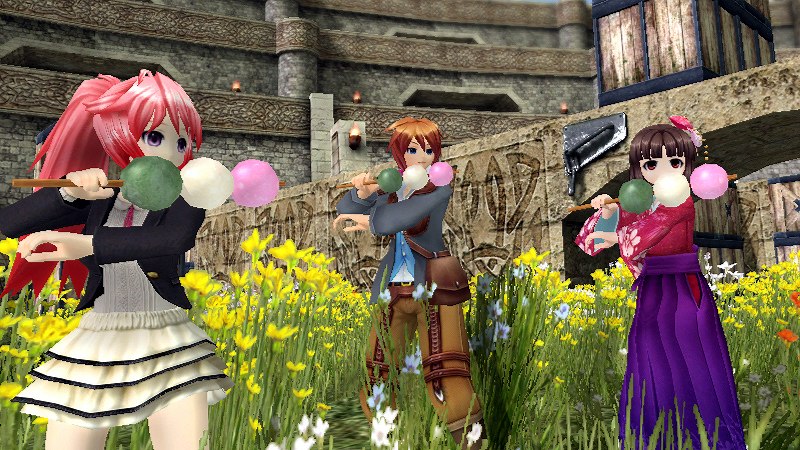 メビウスオンライン、春がやってきた！桜舞い散るロビーで楽しもう！さらに新ステージ「スプリングコロッセオ」や新衣装「袴」、お得なキャンペーンも満載の画像