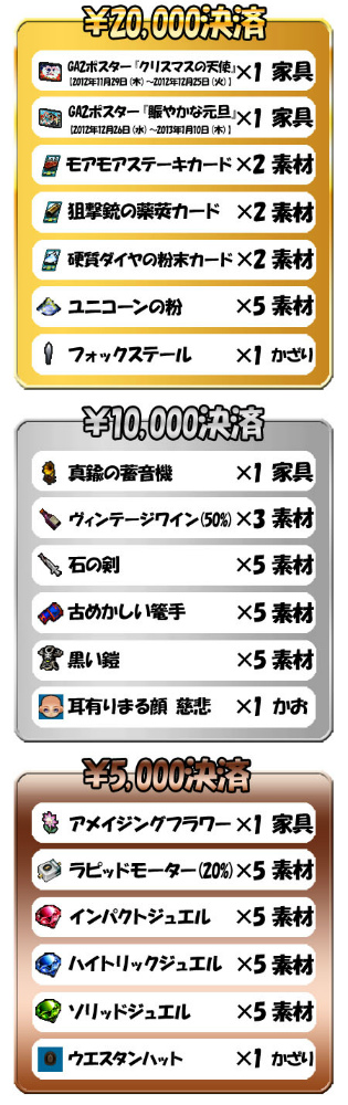 ゲットアンプド2、新アクセサリ「ルミナスクルセイド」登場！クリスマスシーズン到来に合わせた「Happy★メリークリスマス2012」も開催の画像