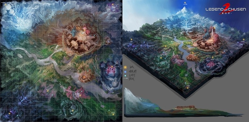 LEGEND of CHUSEN 2 -新世界-、超大型アップデートで実装される新マップの設定原画を公開の画像