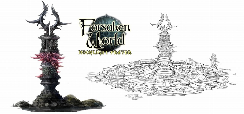 フォーセイクンワールド、「UPDATE Stage.2 MOONLIGHT PRAYER」の設定原画を公開の画像