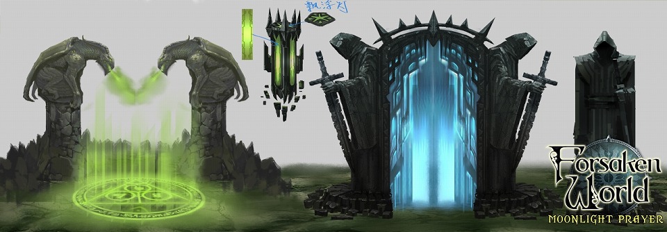 フォーセイクンワールド、「UPDATE Stage.2 MOONLIGHT PRAYER」の設定原画を公開の画像