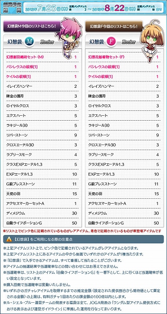 ル・シエル・ブルー、アイテムモールに新しい袋＆BOXが勢ぞろい！夏が満喫できるカムバックキャンペーンも開催中の画像
