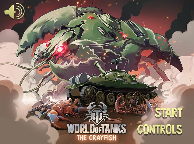巨大な海老軍団に相対するのはもちろん戦車！Wargaming初のブラウザゲーム「World of Tanks:The Crayfish」が公開の画像