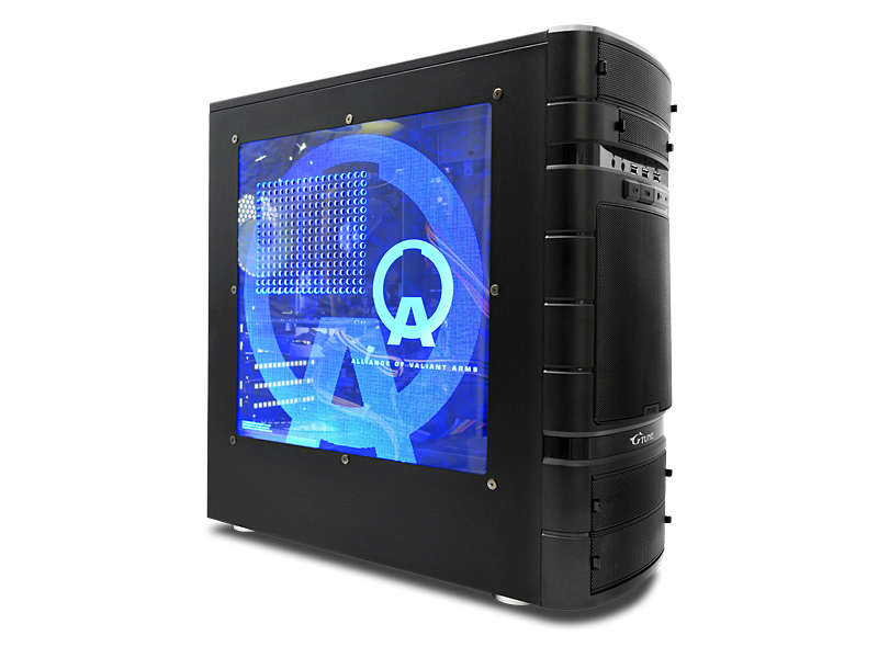 G-Tune、「Alliance of Valiant Arms」のオリジナルデザインを施したサイドパネルのカスタマイズが開始の画像