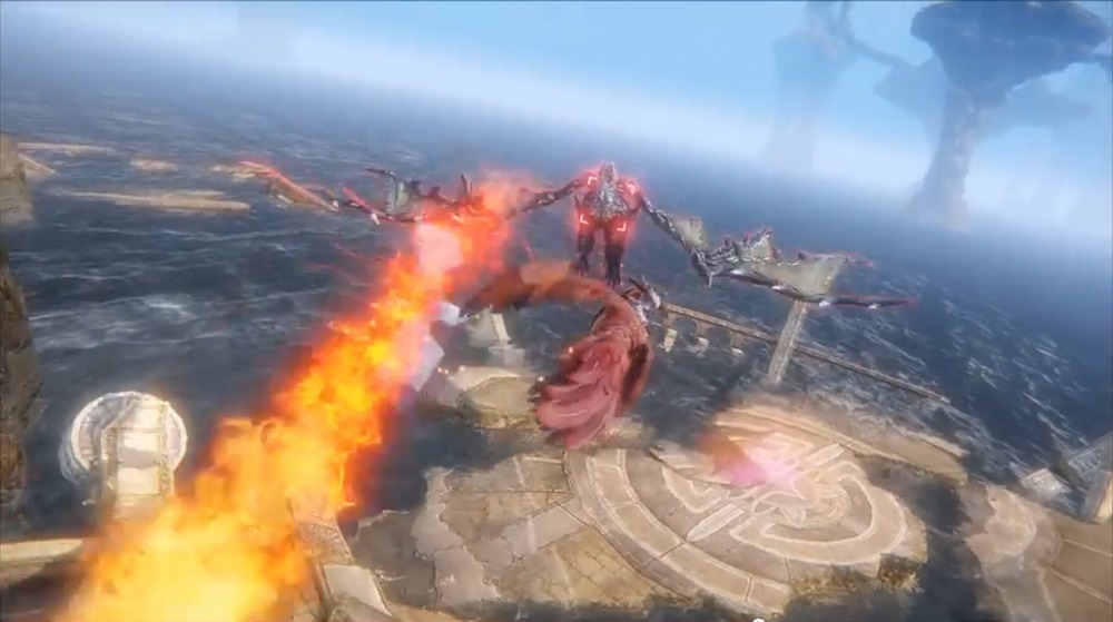 「イカロス オンライン」ドラゴンに乗りながら戦える！騎乗専用武器を使った戦闘システムが動画で紹介の画像