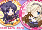 「メガミエンゲイジ！」Ricottaコラボレーション缶バッジの無料くじ引きがコミックマーケット87で実施！特別召喚くじ「温泉ガール！」も開催