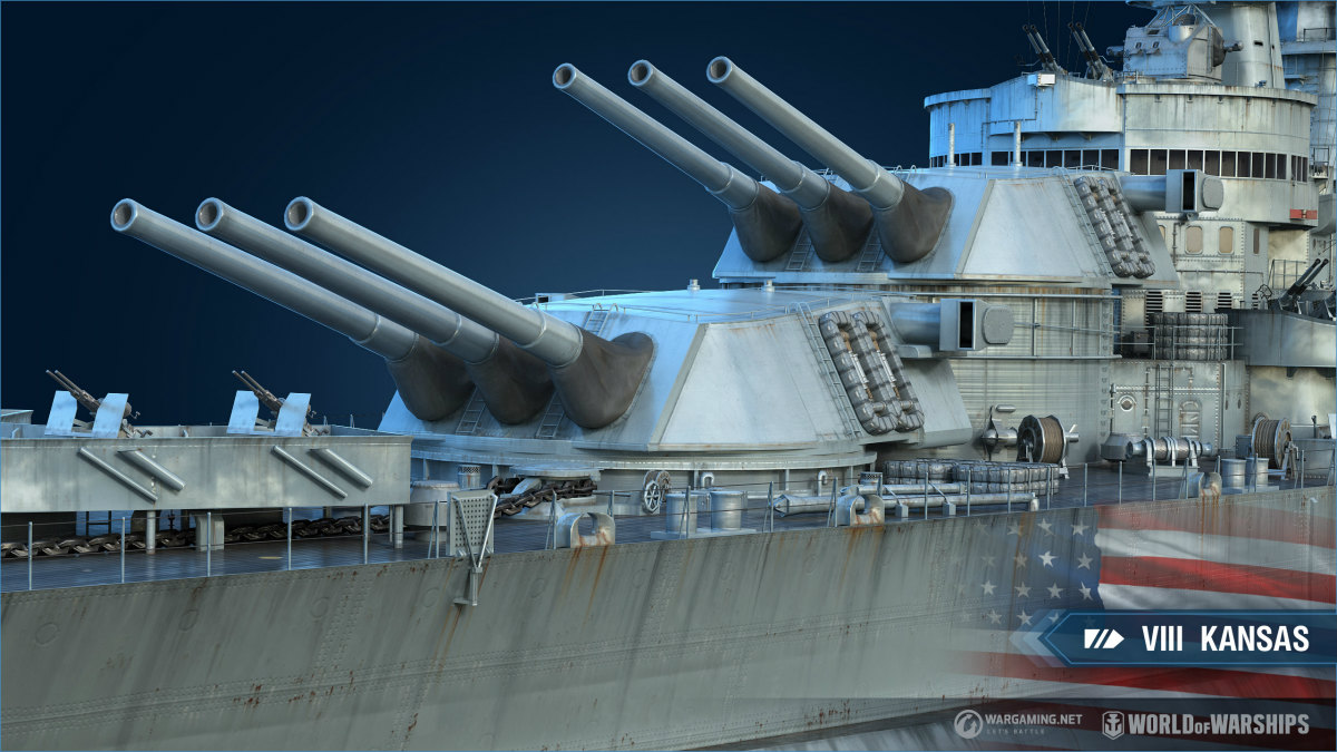 「World of Warships」にアメリカ戦艦「Kansas」と「Minnesota」が新たに追加！の画像