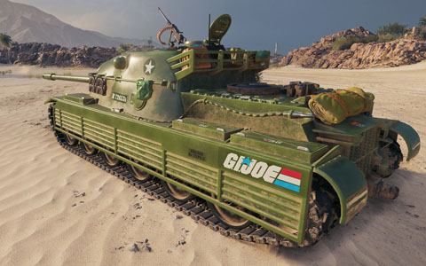 「World of Tanks」にてアメコミシリーズ「G.I. JOE」とのコラボが開催！「G.I. JOE M.O.B.A.T.」がテーマのデカールなどが登場