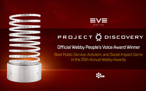 「EVE Online」のミニゲーム「プロジェクト・ディスカバリー」がWebby People’s Voice賞を受賞！