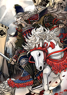 「戦国イクサ」に絵巻作家の正子公也氏が描く宮本武蔵など9枚の武将カードが登場！の画像