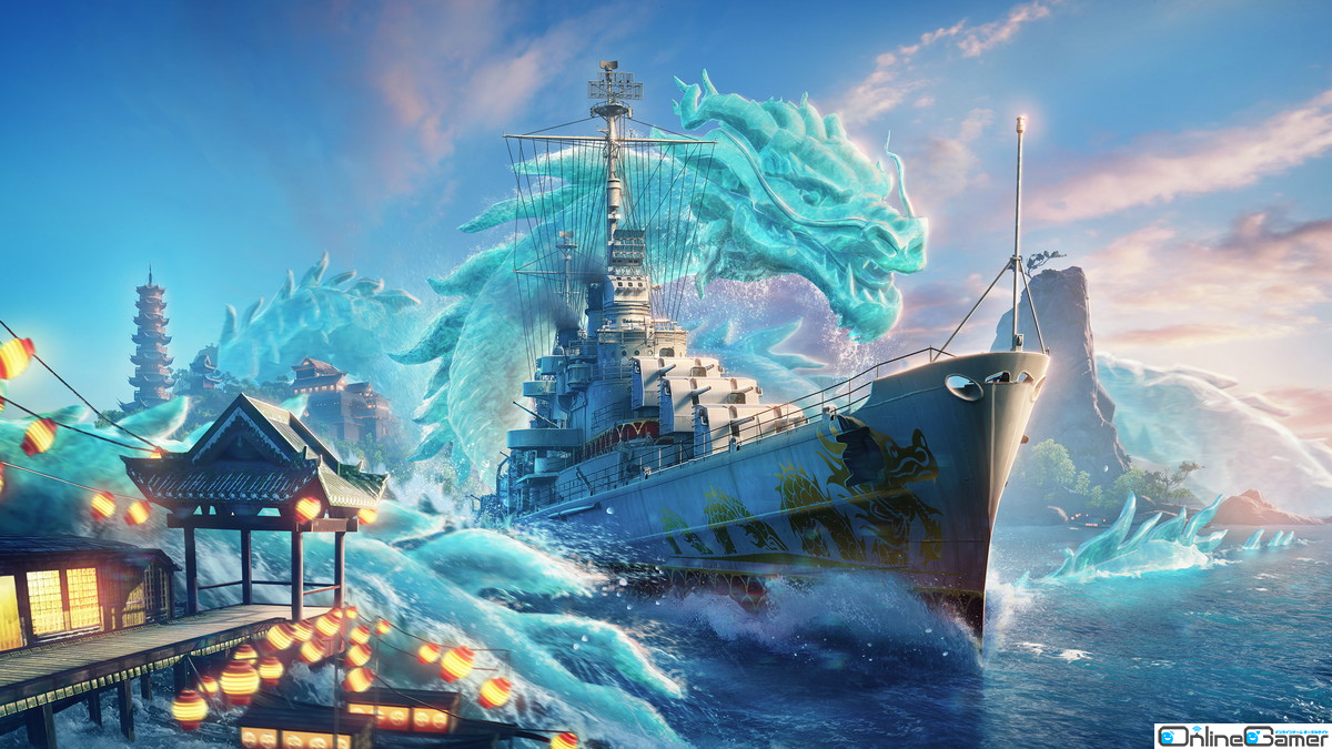 「World of Warships」戦艦が城にトランスフォーム？！甲冑武士が見守るインパクト大の「扶桑」用無限迷彩が登場の画像