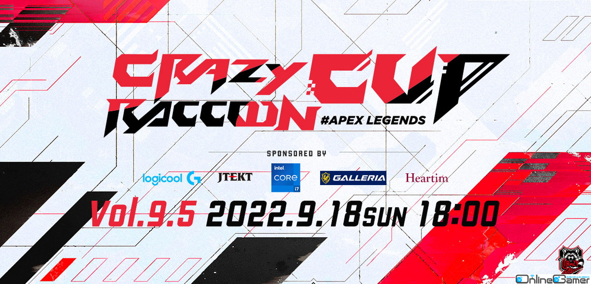 「Mildom」Crazy Raccoonが主催する大会「Crazy Raccoon Cup Apex Legends 9.5」を9月18日18時より配信決定！の画像