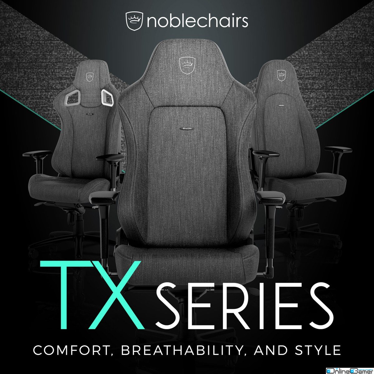 noblechairs初のファブリック素材により1年を通して快適な座り心地を実現したゲーミングチェア「TXシリーズ」3モデルが一般発売！の画像