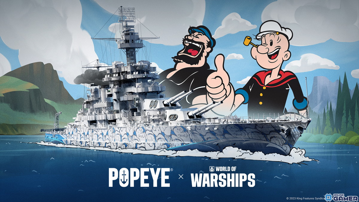 「World of Warships」とポパイの初コラボが実現！Tier VII戦艦「Colorado（コロラド）」専用のユニーク迷彩などが登場予定の画像