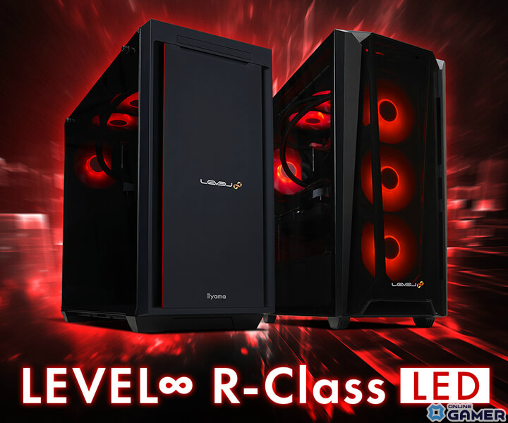 赤く光るミドルタワーゲーミングPC「LEVEL∞ R-Class LED」が発売！リーズナブル＆シンプルにLEDライティングを楽しめるの画像