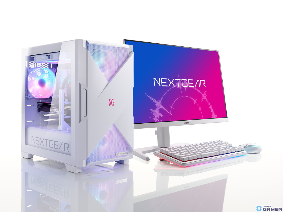 マウスコンピューターのゲーミングパソコン「NEXTGEAR JG」シリーズにホワイト筐体モデル4機種が登場！の画像