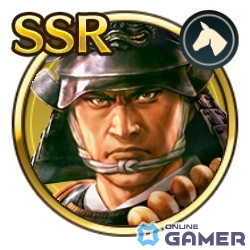 SSR【無傷の誇】本多忠勝<br>（初期威名：850）<br>イベント交換所やランキング報酬で獲得可能です