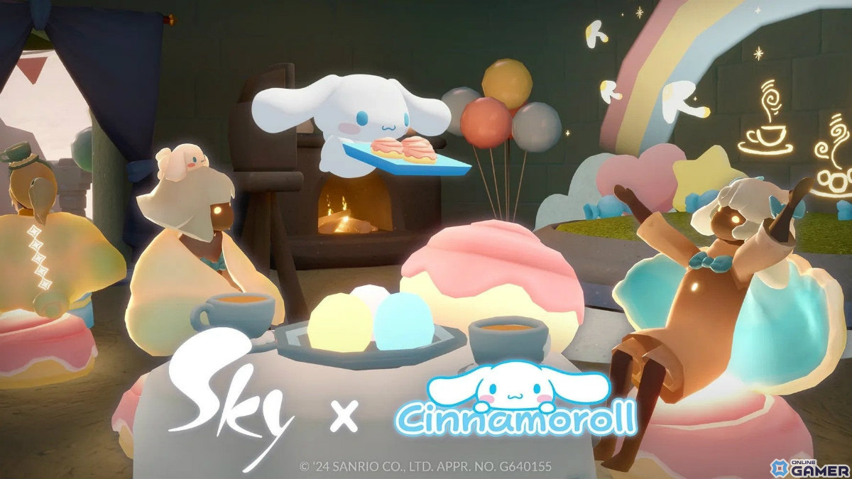 「Sky 星を紡ぐ子どもたち」にサンリオのシナモロールが4月27日より登場！「Sky × Cinnamorollもくもくカフェ」にシナモンが滞在の画像