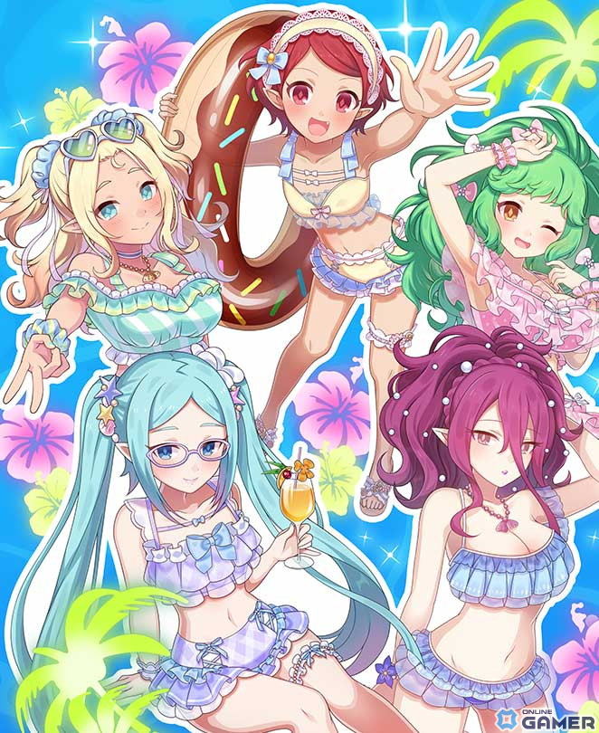 「ごまおつ」で夏イベント第2弾「真夏のドキドキ♥トレジャーハント！悪魔編」が開催！ジギタリスら5悪魔の水着衣装も登場の画像