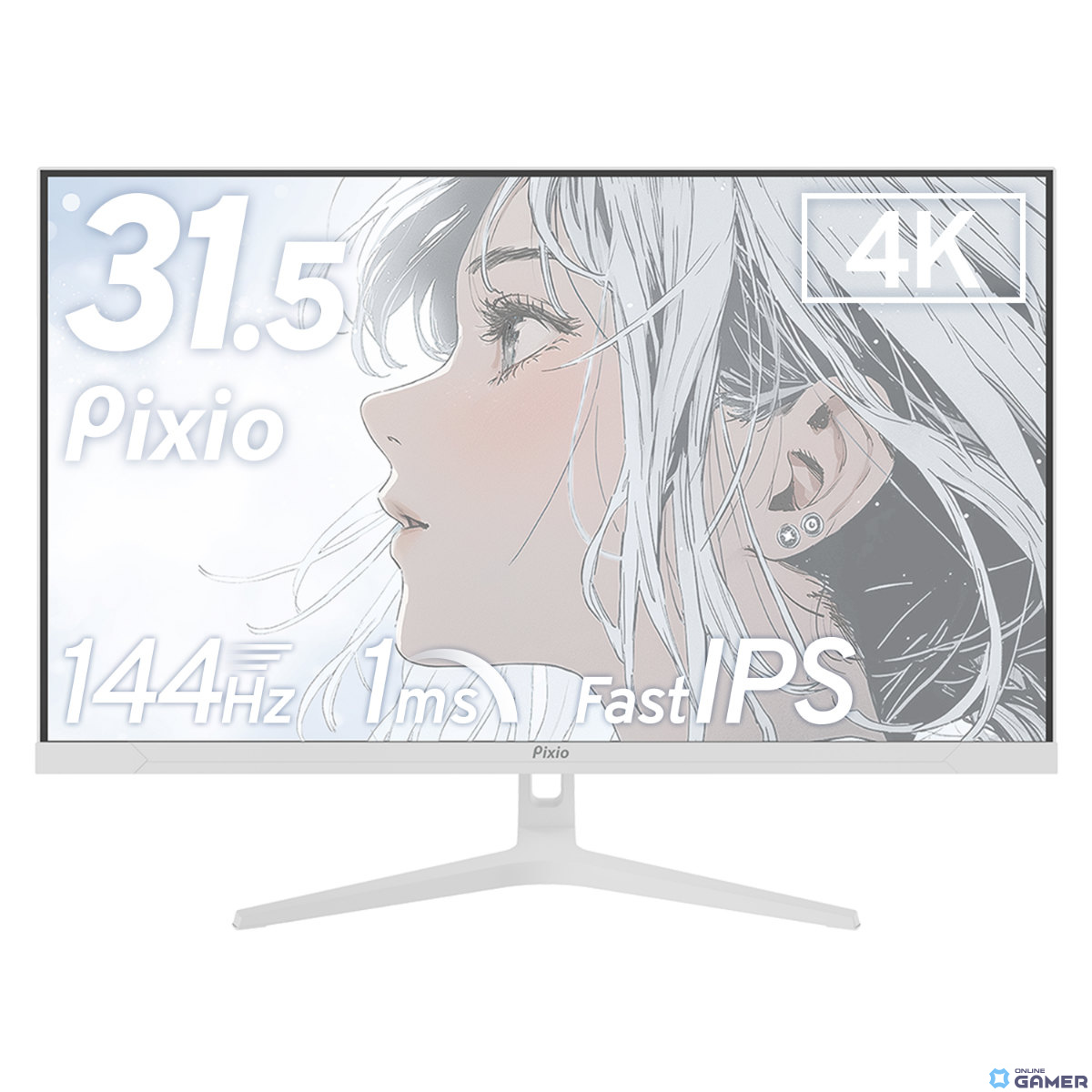 Pixioより4K/144Hz/Fast IPSパネルの31.5型ゲーミングモニター「PX32U WAVE」が登場！ブラック、ホワイト、パステルブルー、パステルピンクの全4色の画像