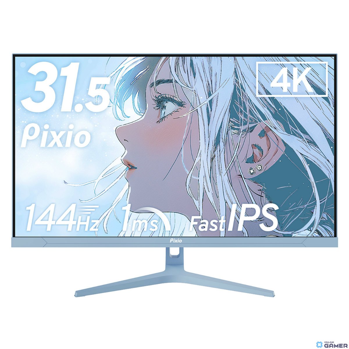 Pixioより4K/144Hz/Fast IPSパネルの31.5型ゲーミングモニター「PX32U WAVE」が登場！ブラック、ホワイト、パステルブルー、パステルピンクの全4色の画像