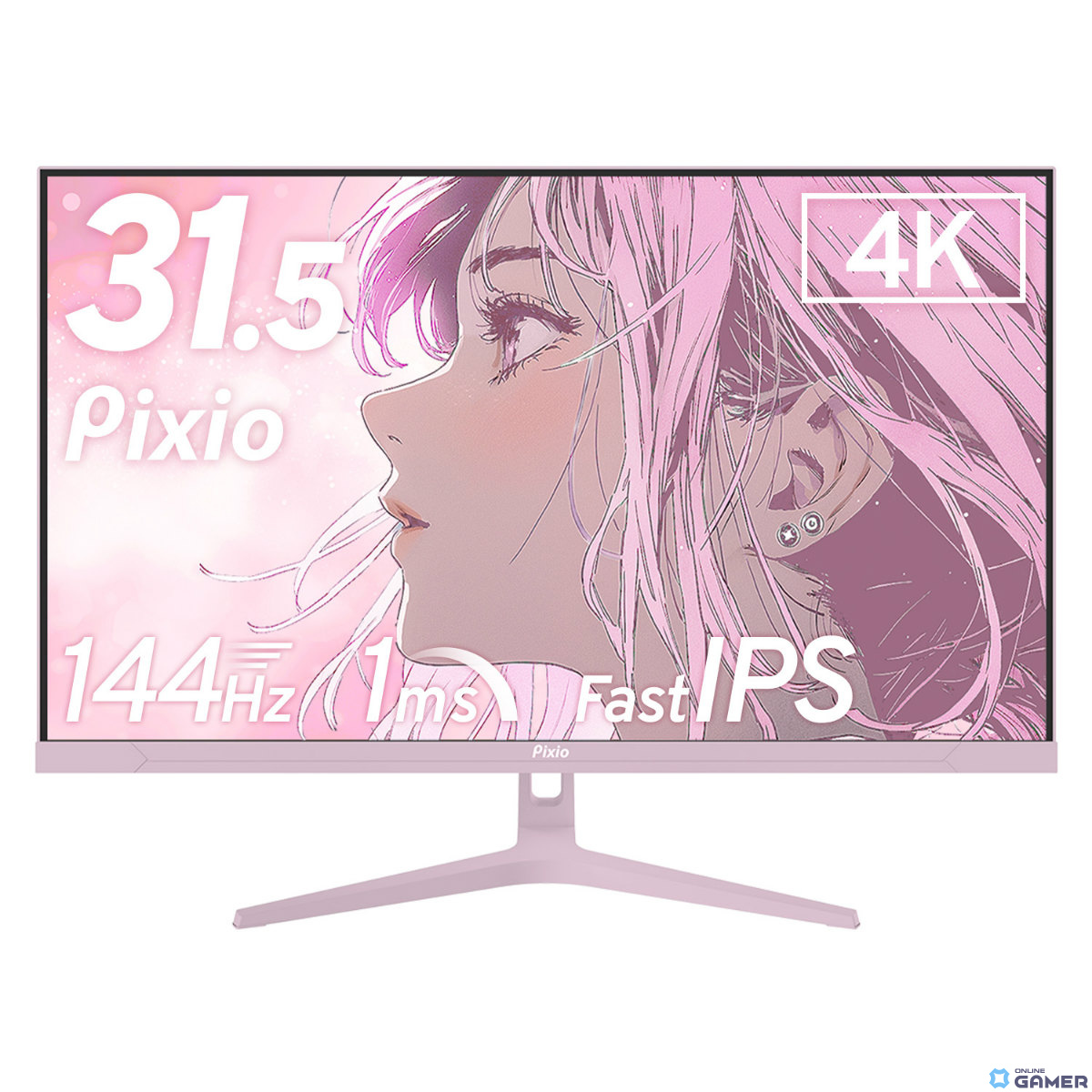 Pixioより4K/144Hz/Fast IPSパネルの31.5型ゲーミングモニター「PX32U WAVE」が登場！ブラック、ホワイト、パステルブルー、パステルピンクの全4色の画像