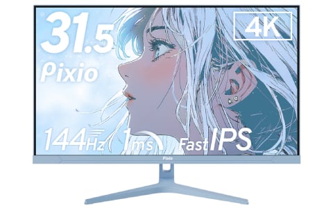 Pixioより4K/144Hz/Fast IPSパネルの31.5型ゲーミングモニター「PX32U WAVE」が登場！ブラック、ホワイト、パステルブルー、パステルピンクの全4色