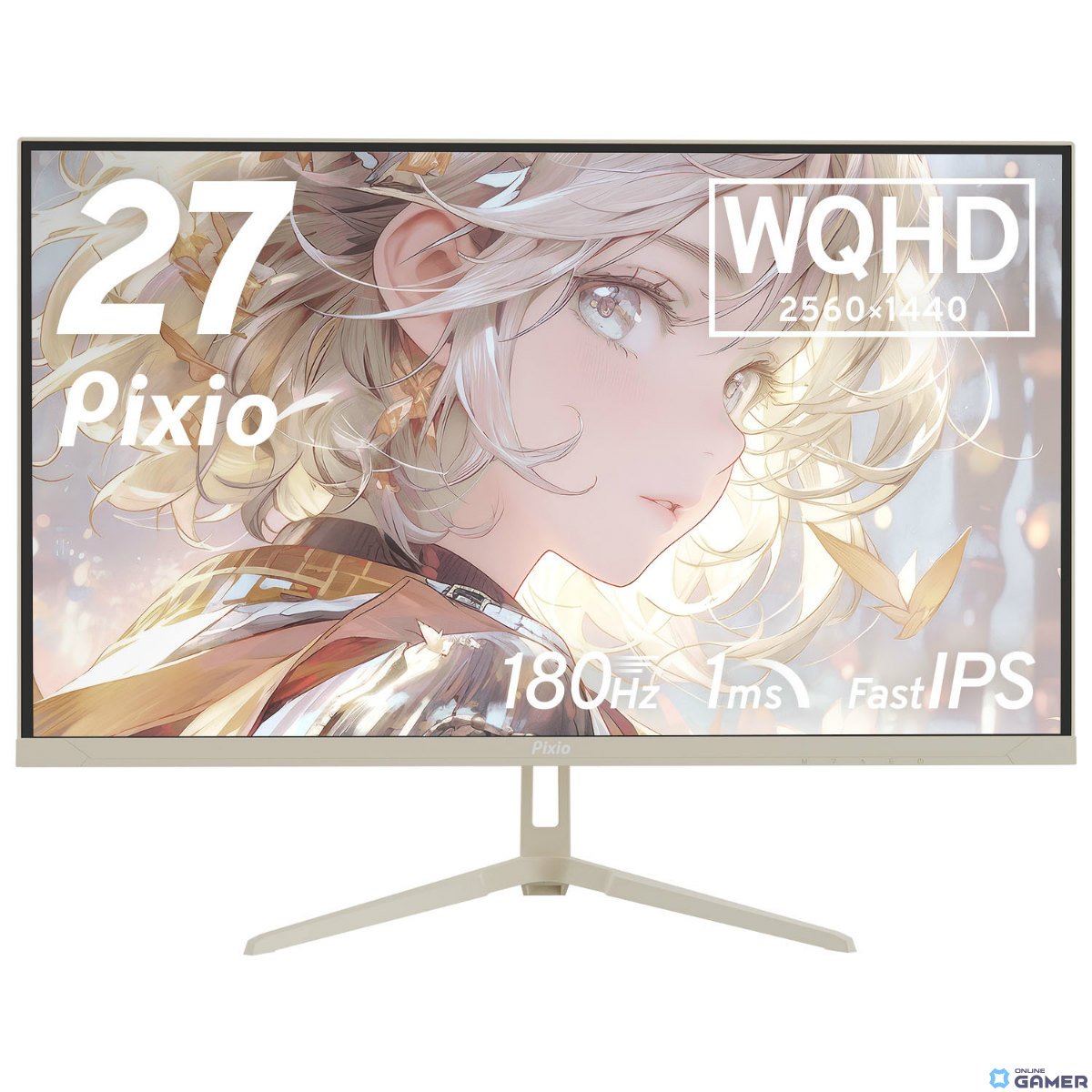 Pixioよりベージュカラーの27型/WQHD/180Hz/Fast IPSゲーミングモニター「PX278WAVE Beige」とデュアルモニターアーム「PSWDS Beige」が登場の画像