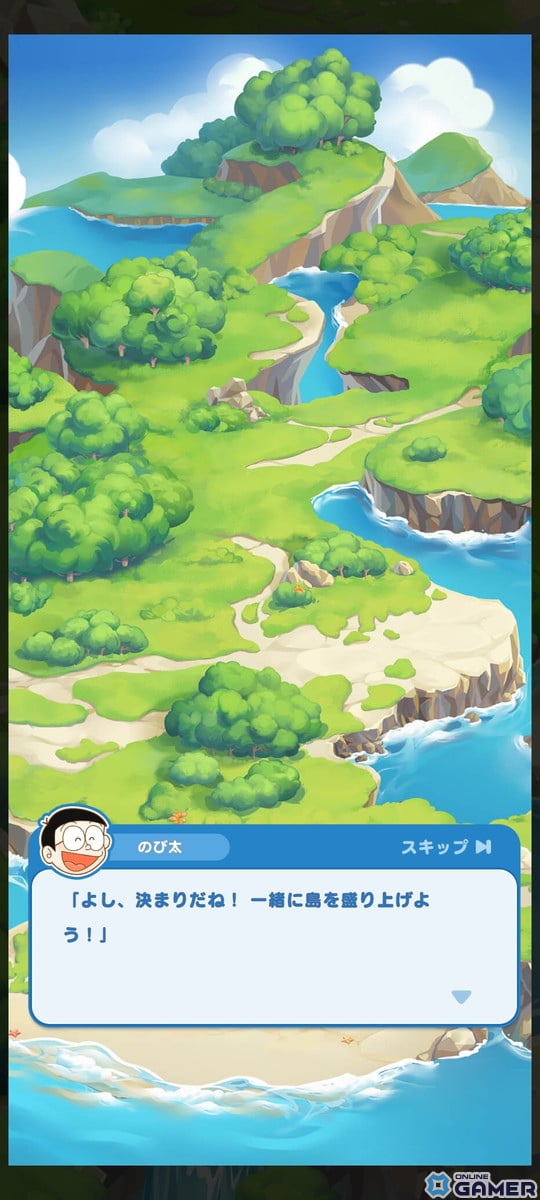 スマホ向け爽快パズルゲーム「ドラえもん パズルdeリゾートメーカー」が配信！ドラえもんやのび太たちが活躍するオリジナルストーリーも楽しめるの画像