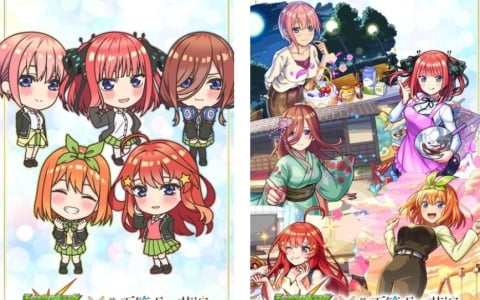 「モンスト」で「五等分の花嫁」とのコラボが10月26日より開催！一花、二乃、三玖、四葉、五月たちが「超・獣神祭」に登場