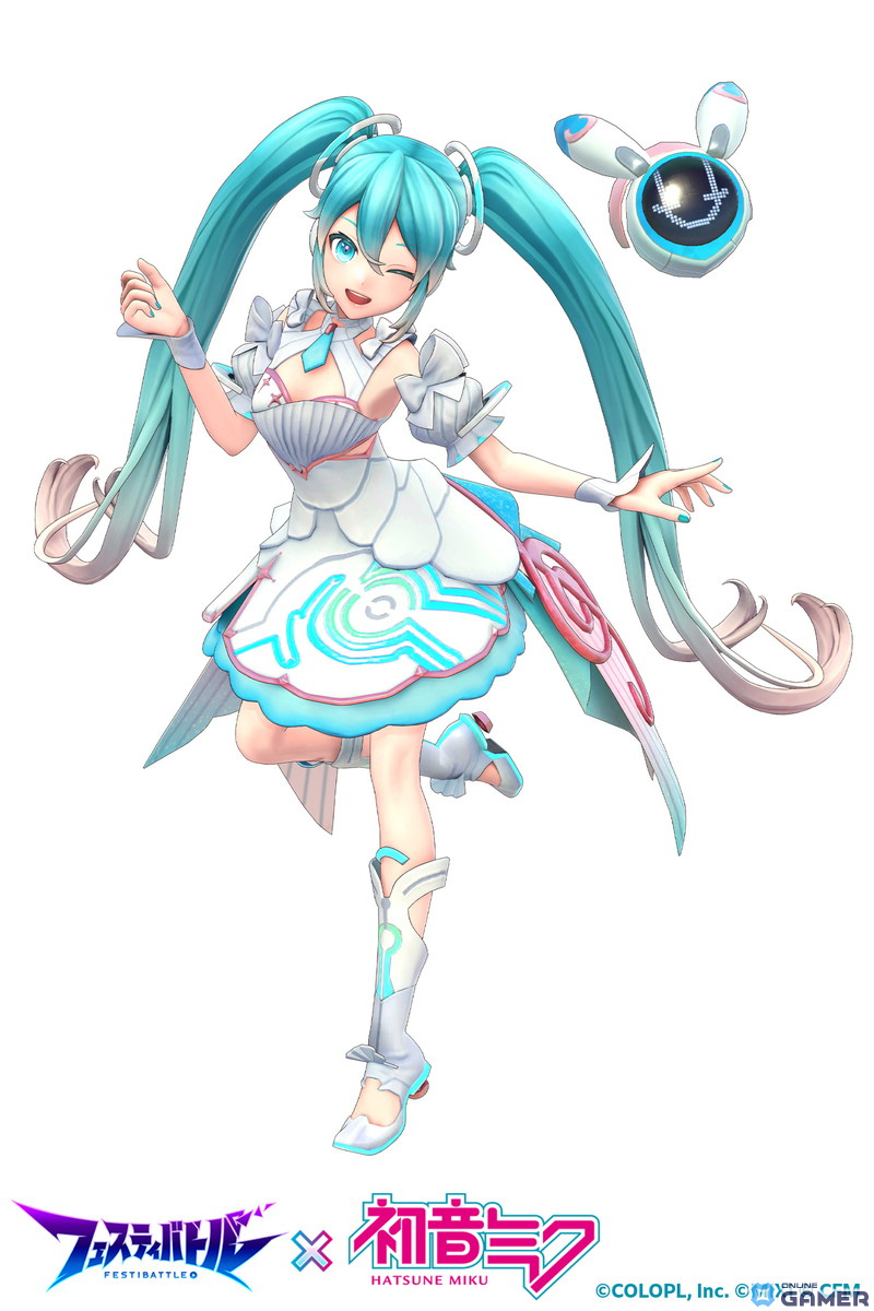 「フェスティバトル」で「初音ミク」とのコラボイベントが11月29日より開催！2種のコラボ衣装を身にまとった初音ミクがヒーローとして登場の画像