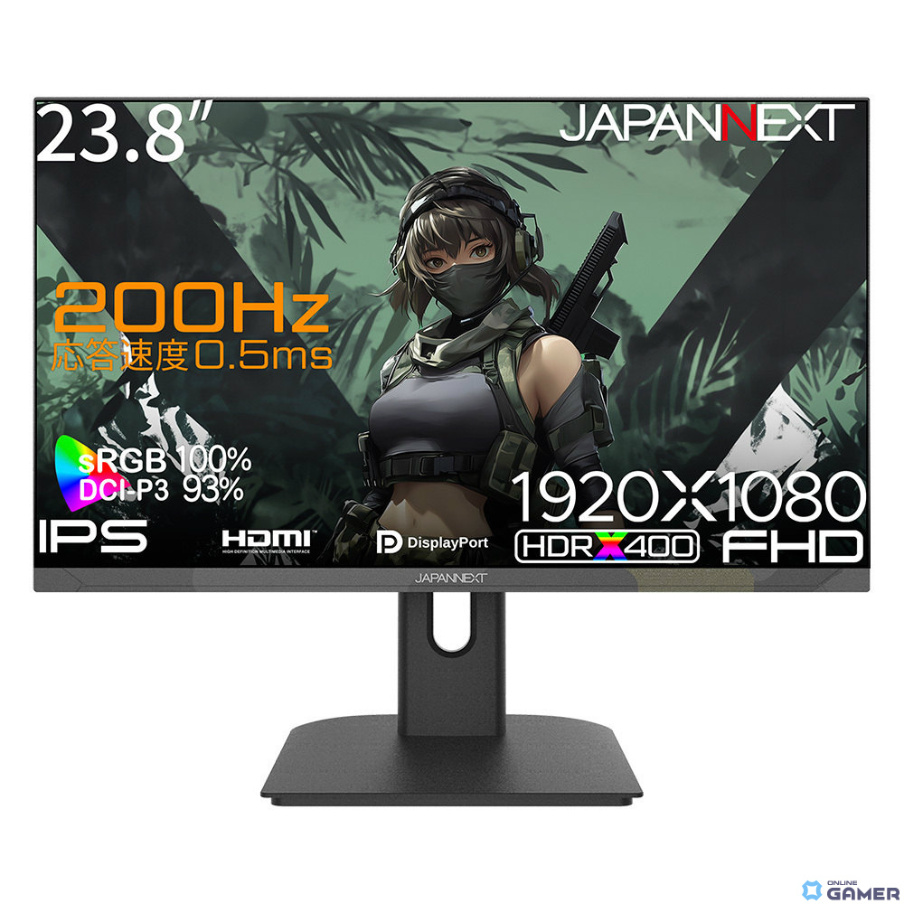 JAPANNEXTからカモフラージュ（迷彩柄）のゲーミングモニター「JN-IPS238G200F-Camo」が登場！2色展開でホワイトモデルもの画像