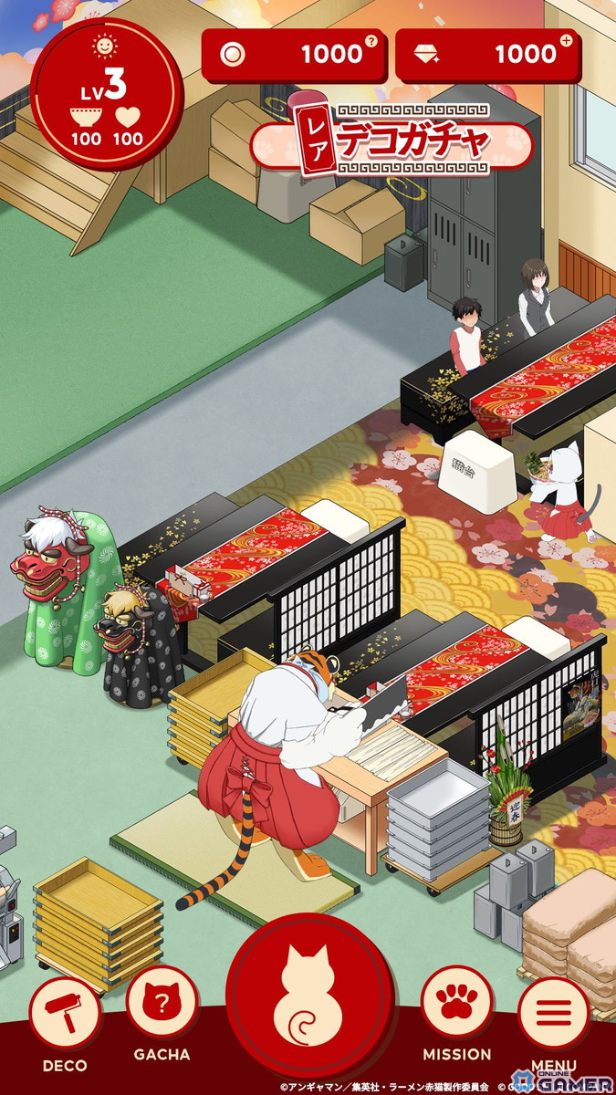 「ラーメン赤猫～ ニャンて素敵なラーメン店～」1月のゲーム内イベント「新年！めでたいお正月っス！」が12月31日より開催！の画像