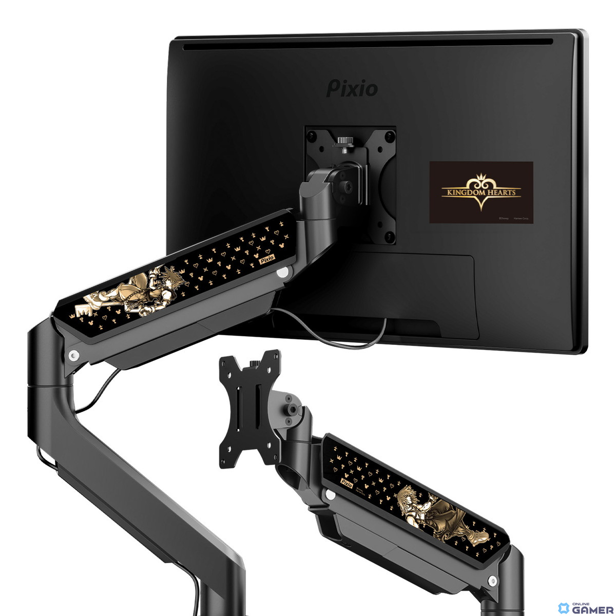 Pixioより「キングダムハーツ」デザインのモニターアームとメモボードの予約販売が1月29日から開始！アームデザインは「ソラとリク」「王様」の2種の画像