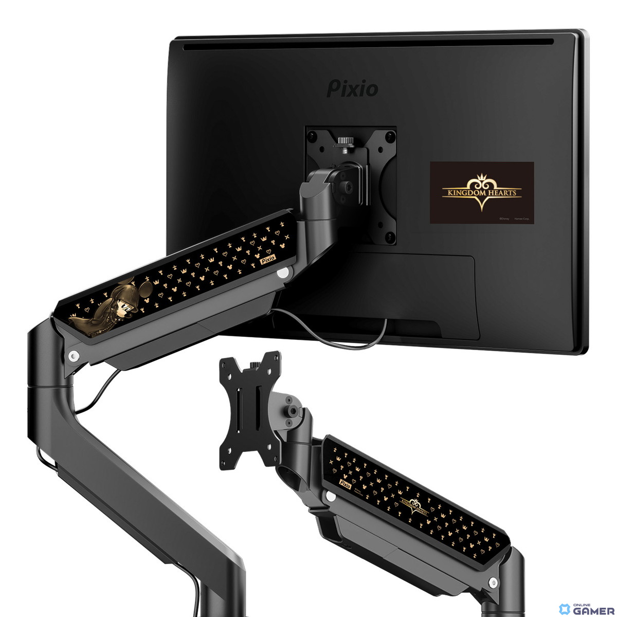 Pixioより「キングダムハーツ」デザインのモニターアームとメモボードの予約販売が1月29日から開始！アームデザインは「ソラとリク」「王様」の2種の画像