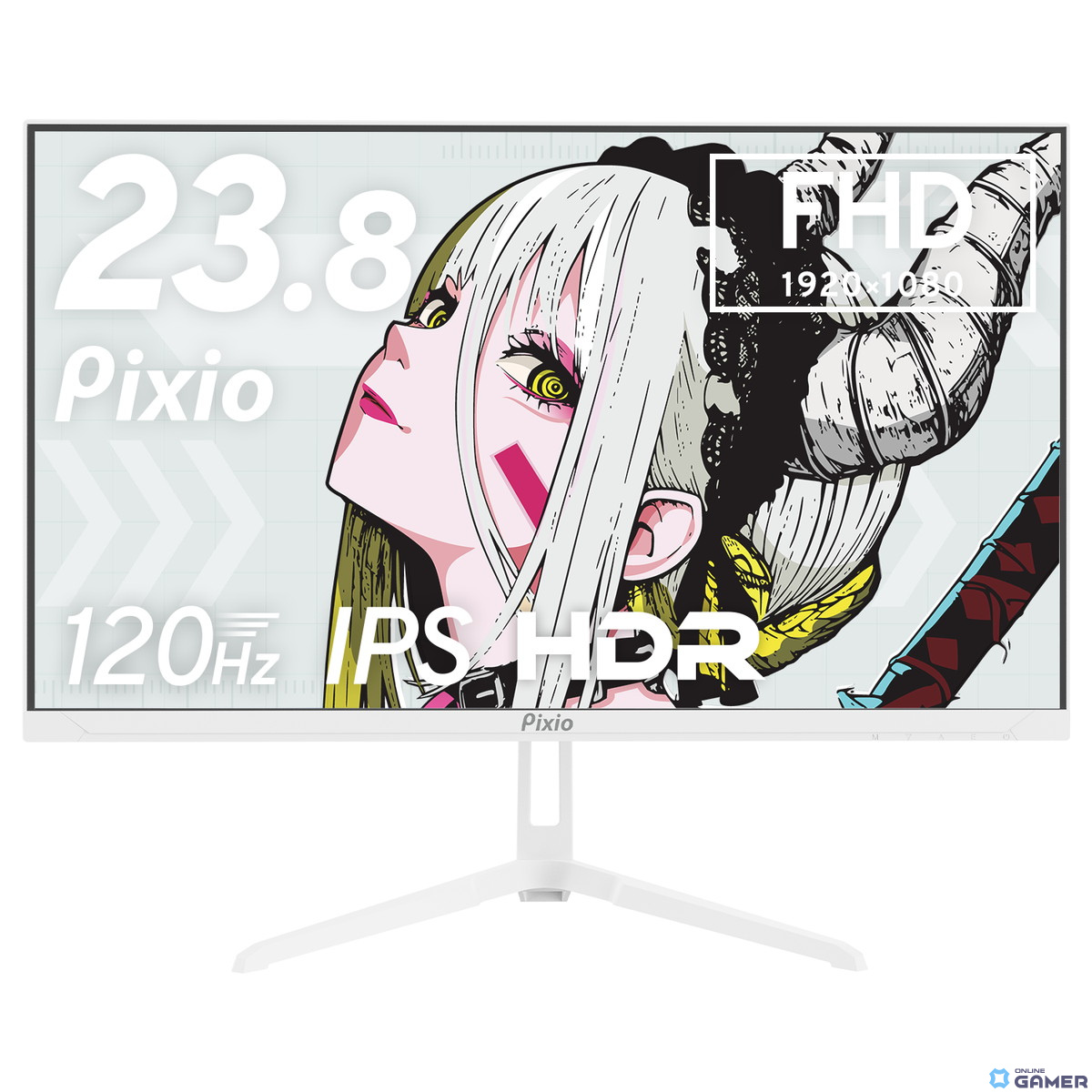 Pixio、120Hz/フルHD対応の24インチIPSゲーミングモニターの予約販売を1月30日より開始！ブラック・ホワイト・パステルブルー・パステルピンクの4色展開の画像