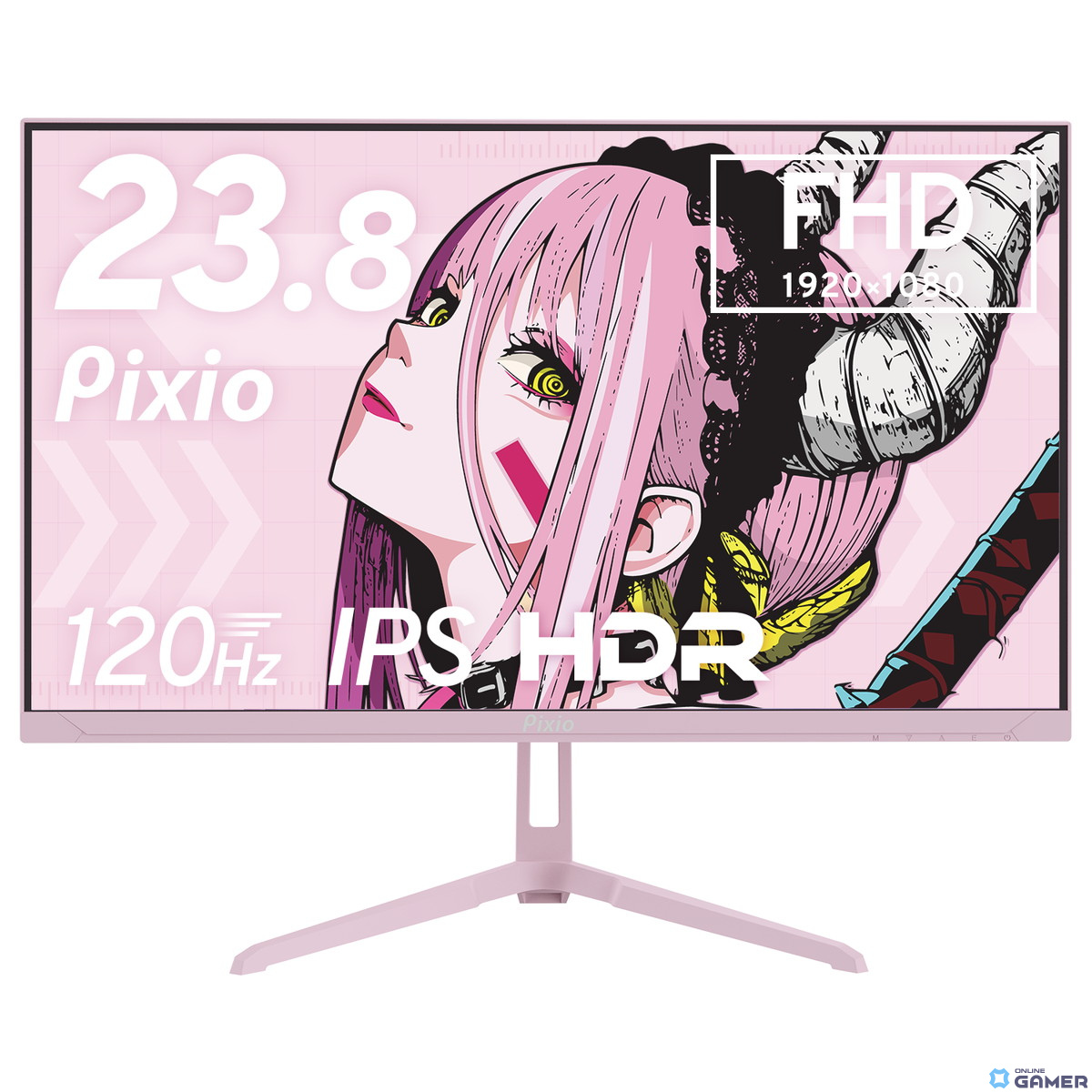 Pixio、120Hz/フルHD対応の24インチIPSゲーミングモニターの予約販売を1月30日より開始！ブラック・ホワイト・パステルブルー・パステルピンクの4色展開の画像