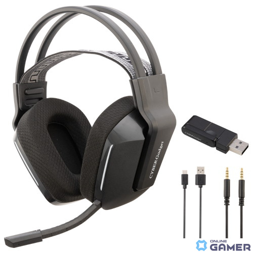 PS5/Switch/PC「CYBER・ワイヤレスゲーミングヘッドセット」が5月上旬に発売！超低遅延2.4GHzで着脱式マイクやUSB/Type-C両対応端子を搭載の画像