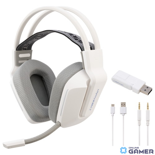 PS5/Switch/PC「CYBER・ワイヤレスゲーミングヘッドセット」が5月上旬に発売！超低遅延2.4GHzで着脱式マイクやUSB/Type-C両対応端子を搭載の画像