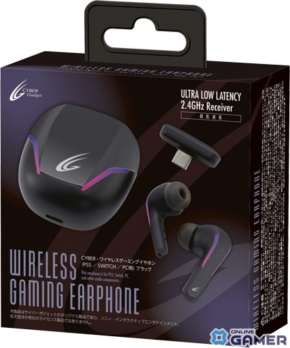 Switch/PS5/PC対応＆25ms低遅延で快適プレイ！「CYBER・ワイヤレスゲーミングイヤホン」が発売の画像