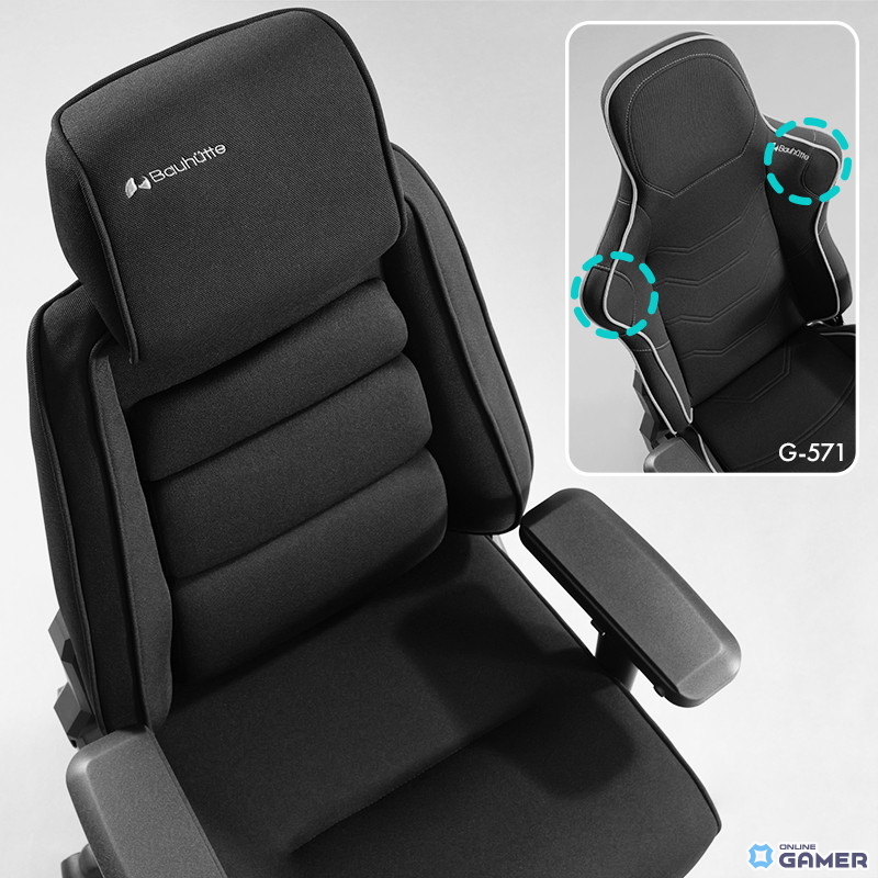 BauhutteからFPS特化型ゲーミングチェア「G-590」登場！前傾チルト＆ノンバケット設計で戦闘姿勢をサポートの画像