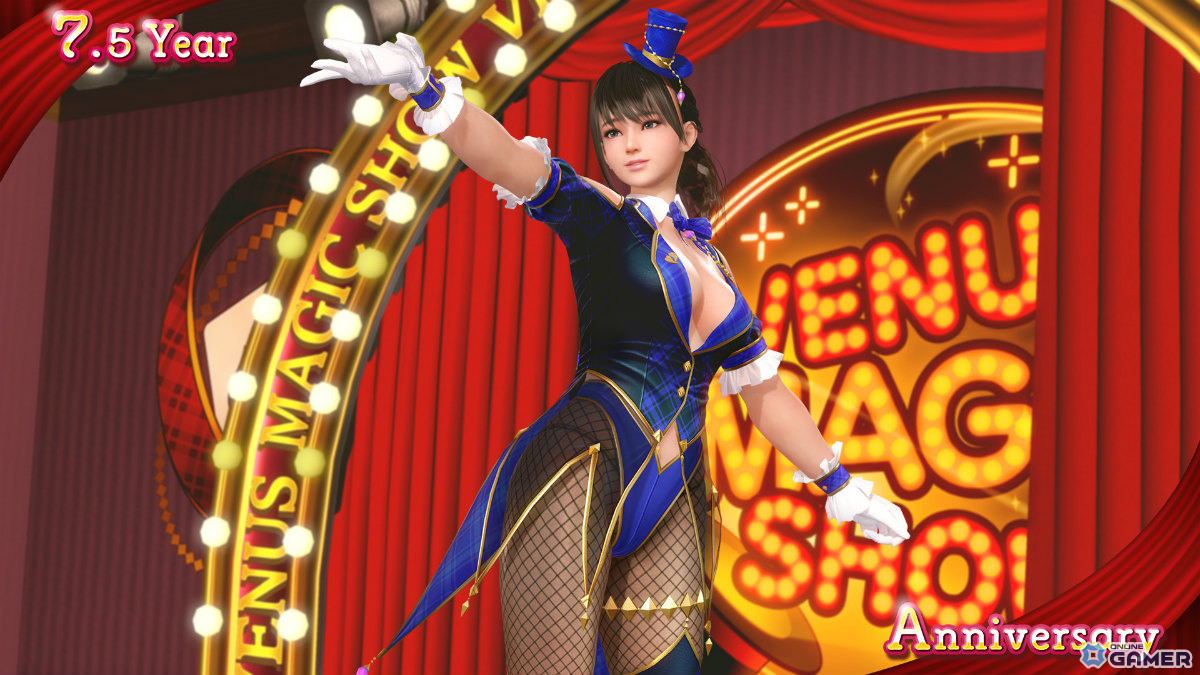 「DEAD OR ALIVE XVV」7.5周年記念！最大100連無料アニバーサリーコーデガチャ＆新SSR水着「マジック・トリック・アワー」登場の画像