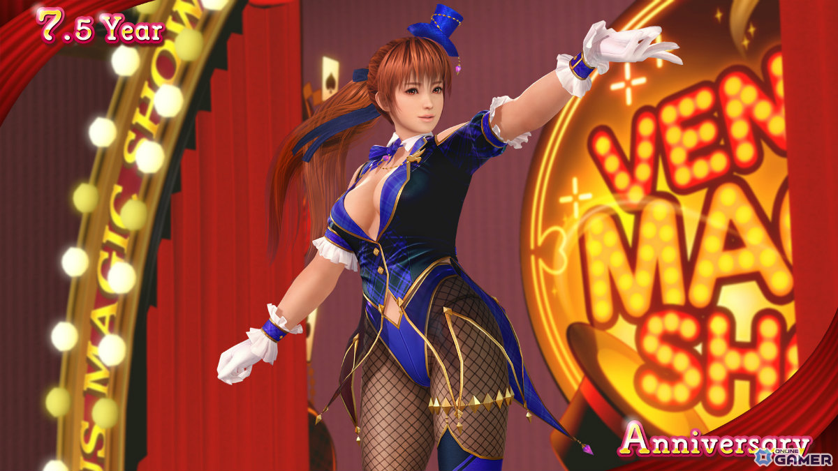 「DEAD OR ALIVE XVV」7.5周年記念！最大100連無料アニバーサリーコーデガチャ＆新SSR水着「マジック・トリック・アワー」登場の画像