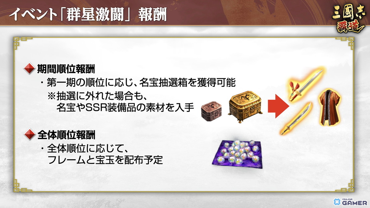 「三國志 覇道」新長期イベント「群星激闘」開幕!LR魏延・管夷吾が極求賢令に登場の画像