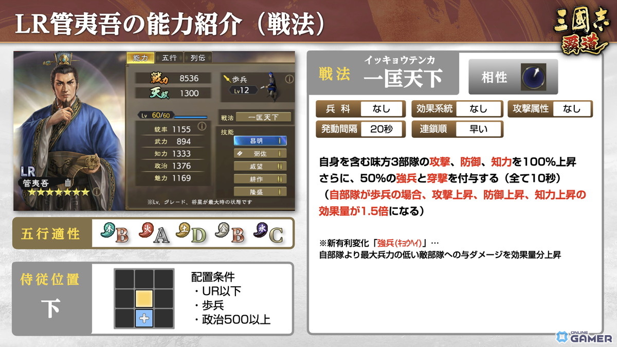 「三國志 覇道」新長期イベント「群星激闘」開幕!LR魏延・管夷吾が極求賢令に登場の画像