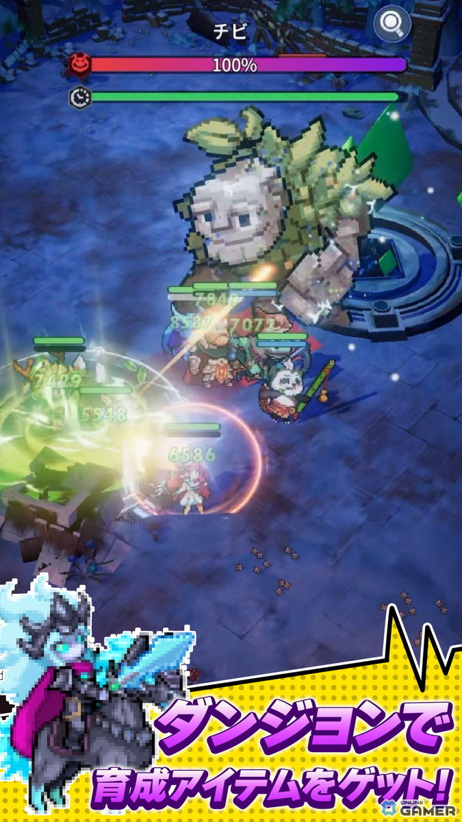 スマホ向けドット絵RPG「ドット異世界」が配信開始！英雄を育成してPvPやボス戦に挑もうの画像