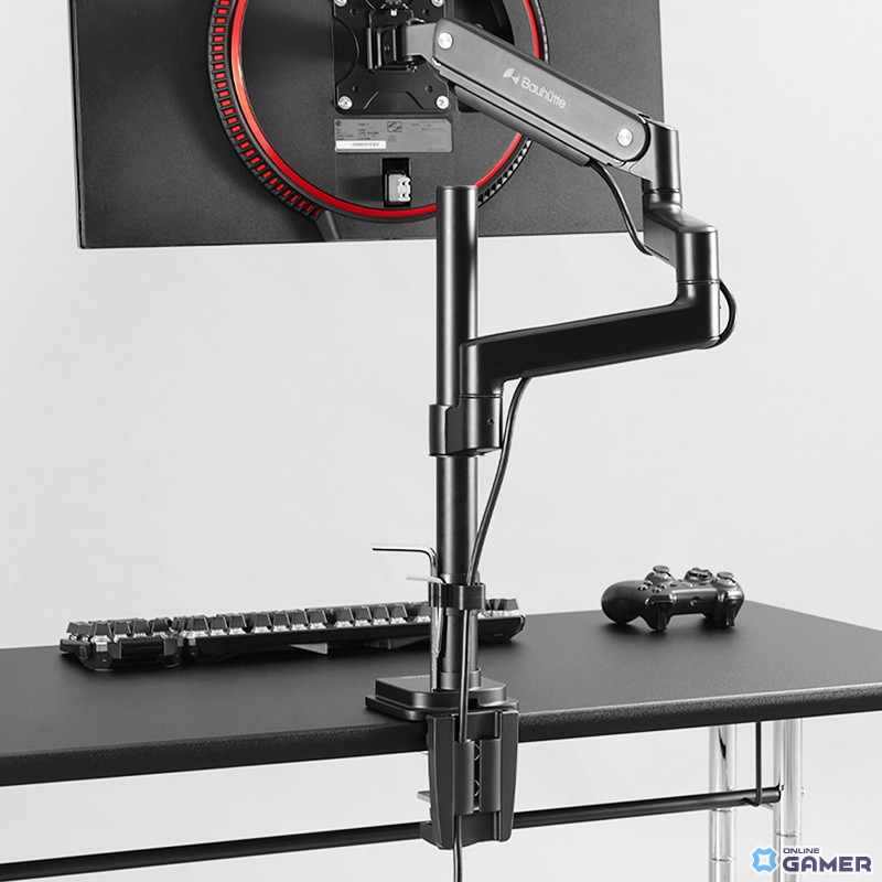 ゲーミングチェアで“寝たままゲーム”を実現!Bauhutteが76cmロングモニターアーム「BMA-1MS」を発売の画像