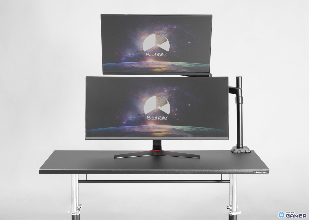 ゲーミングチェアで“寝たままゲーム”を実現！Bauhutteが76cmロングモニターアーム「BMA-1MS」を発売の画像