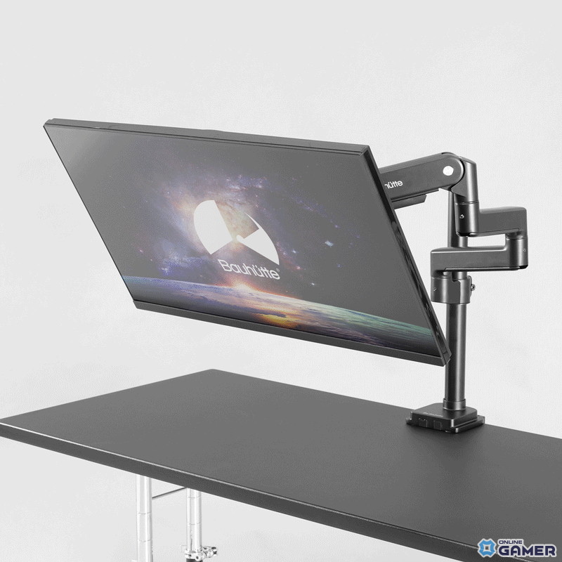 ゲーミングチェアで“寝たままゲーム”を実現!Bauhutteが76cmロングモニターアーム「BMA-1MS」を発売の画像